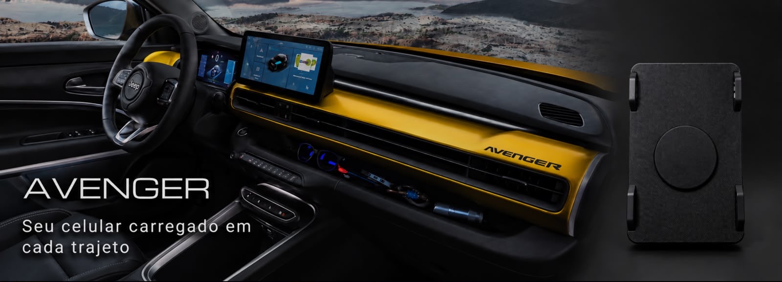 Lançamento Jeep Avenger — carregador NAF TECH integrado ao veículo